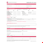 Work Leave Application Template example document template