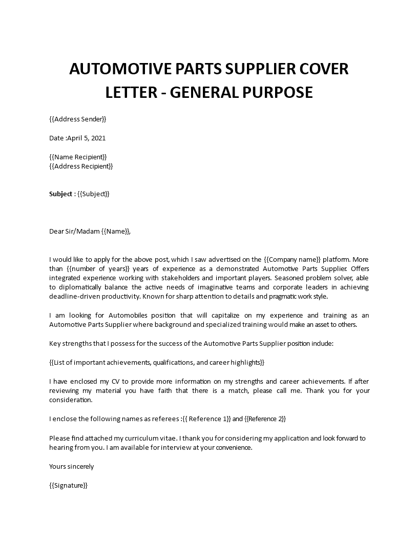 material controller cover letter Main Image material controller cover letter