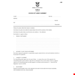 Divorce Agreement and Settlement | Court-approved Agreement between Parties | Claimant example document template