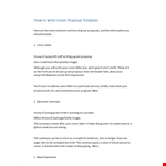 Win the Grant You Need with Our Grant Proposal Template example document template