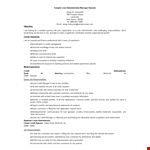 Loan Administration Manager Resume example document template