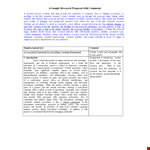 Research Paper Proposal Template - Effective Research, Modeling, and Constraints Analysis example document template