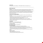 Marketing Student Internship Resume example document template
