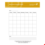Monthly Appointment example document template
