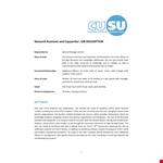 Research Assistant Copywriter Job Description - Join our team of talented research officers! example document template