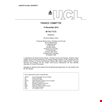 Sample Minutes of Committee Meeting | Finance & Financial Committee example document template