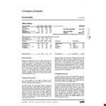 Construction Company Analysis Template example document template