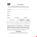 In-kind Gift Receipt for Cancer Services - Please Support example document template 