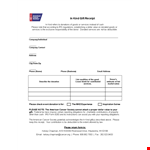In-kind Gift Receipt for Cancer Services - Please Support example document template