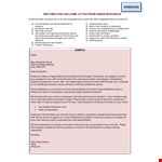 New Employee Letter Template example document template