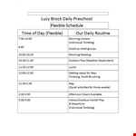 Free Printable Preschool Schedule Template example document template