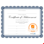 Certificate Of Reading Achievement Template example document template