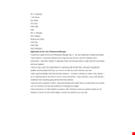 Restaurant Manager Resume Cover Letter | Achieve Success as a Manager in the Restaurant Industry example document template