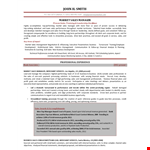 Professional Sales Manager Resume - Achieve Business Goals and Merchant Success example document template