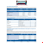 Healthcare Rate Sheet Template | Affordable Options for Family, Retiree, and MetLife Plans example document template