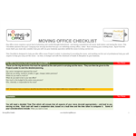 Ultimate Office Moving Checklist | Simplify Your Move example document template