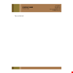 Customizable Professional Letterhead Template - Printable & Editable example document template