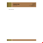 Customizable Professional Letterhead Template - Printable & Editable example document template 