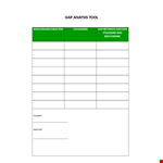 Effective Gap Analysis Template for Measuring Objectives and Standards - Compare with Benchmark example document template