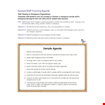 Staff Training Agenda example document template