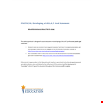 Effective Smart Goals Template for Productive Practice example document template