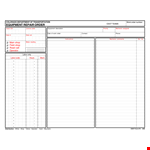 Equipment Order example document template 