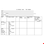 Lesson Plan Template - Simplify Your Lesson Planning Process example document template