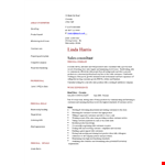 Professional Sales Consultant Resume example document template