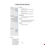 Modern Resume Template example document template