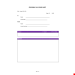 Printable Fax Cover Sheet example document template