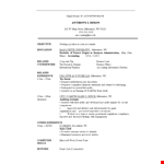 Example Of Account Resume example document template