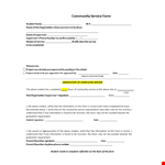 Community Service Letter Template for Students: Above and Beyond Community Service example document template