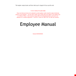 Customizable Employee Handbook Template | Company Policies, Leave & More example document template