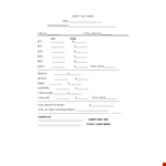 Money Tally Sheet Template example document template