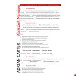 Retail Assistant Manager Resume - Sales, Customer Service, and Store Retail Experience example document template