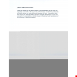 Grant Application Recommendation Letter example document template