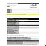 Small Business Form Template example document template