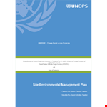 Site Environmental Management Plan - Effective Project Environmental Management example document template