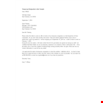 Temporary Resignation Letter Format example document template