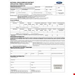 Vehicle Service Contract Application Template example document template