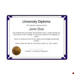 Personalized Diploma Templates: Create Stunning Diplomas in Minutes example document template 