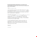 Sick Leave Email - Notify Your Employer About Your Absence Due to Illness example document template
