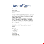 Sales Manager's Recommendation Letter Template: Highlighting Smith's Excellence in Resort Sales example document template 