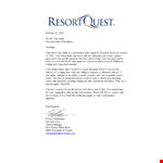 Sales Manager's Recommendation Letter Template: Highlighting Smith's Excellence in Resort Sales example document template