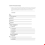 Create an Effective Essay Outline with Our Easy-to-Use Template example document template