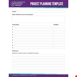 Develop Your Project Plan with Our Comprehensive Project Planning Template example document template