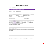 Employee Accident Report Form example document template