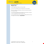 Free Budget Sheet Printables example document template