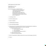 Agenda Template for Sports Medicine Advisory - School Representatives example document template