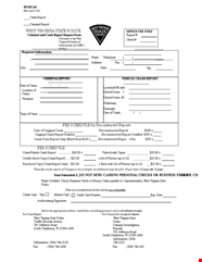 Police Report Template Easily Document Crash And Criminal Incidents